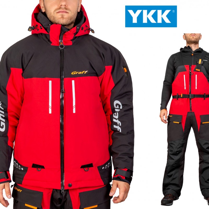 Костюм рыболовный зимний (поплавок -15) (215-О-В-4, черно-красный)