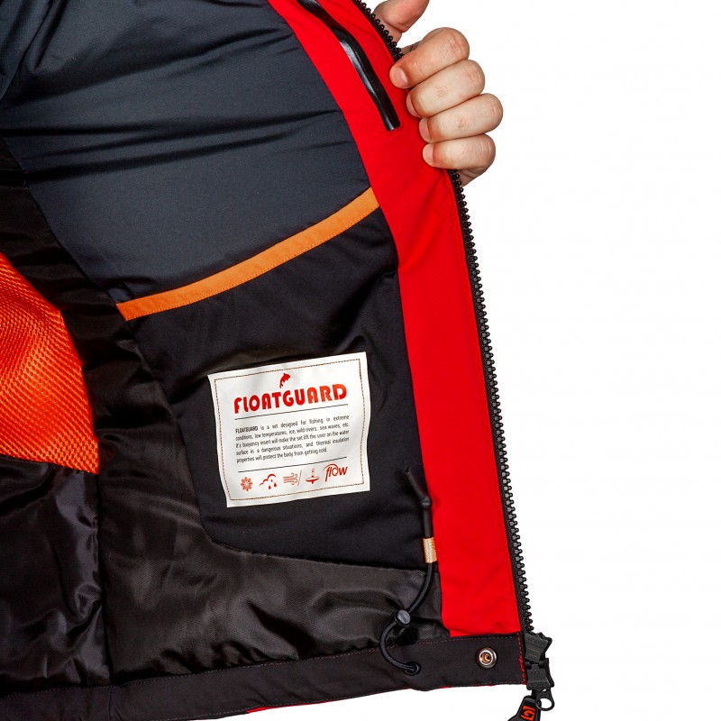 Костюм рыболовный зимний (поплавок -15) (215-О-В-4, черно-красный)