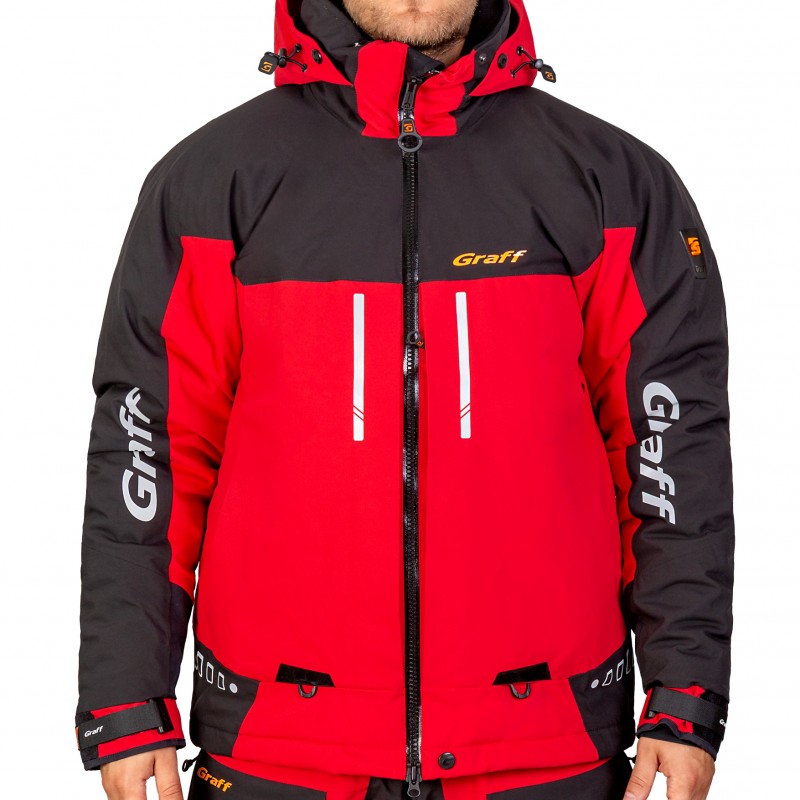 Костюм рыболовный зимний (поплавок -15) (215-О-В-4, черно-красный)