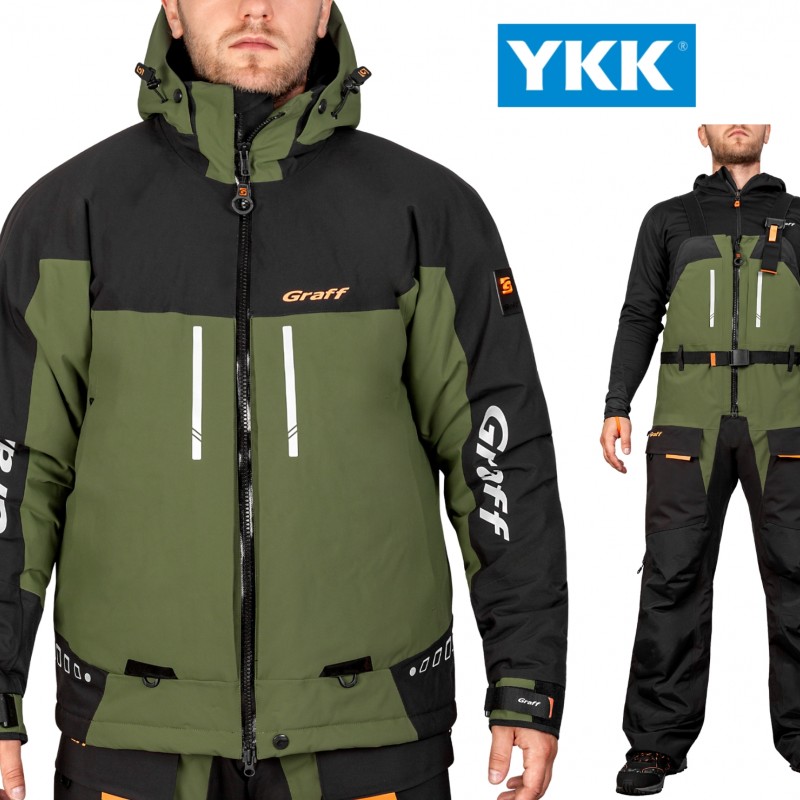 Костюм рыболовный зимний (поплавок -15) (215-О-В-7/1, черно-оливковый)