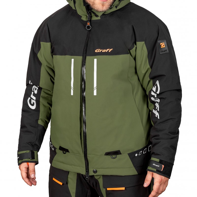 Костюм рыболовный зимний (поплавок -15) (215-О-В-7/1, черно-оливковый)