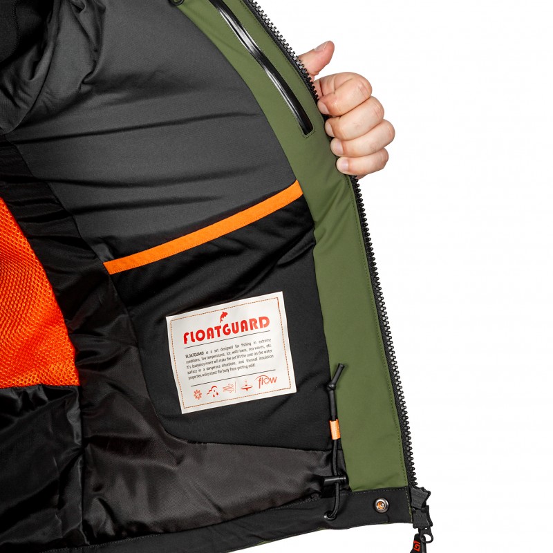 Костюм рыболовный зимний (поплавок -15) (215-О-В-7/1, черно-оливковый)