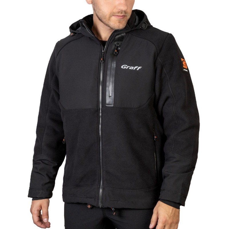 Куртка флисовая водонепронецаемая черная 562-WS-1