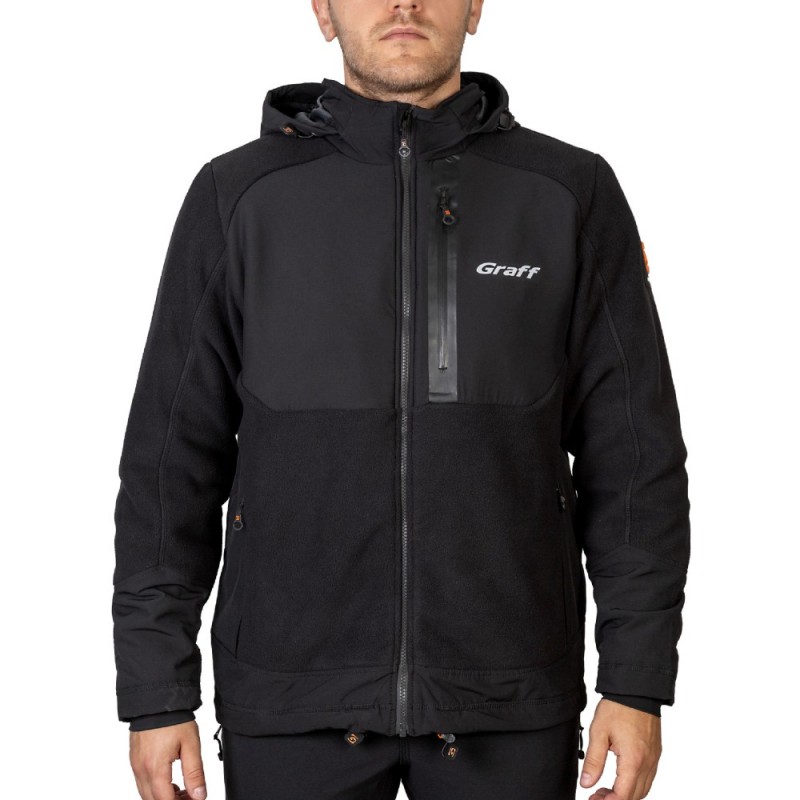 Куртка флисовая водонепронецаемая черная 562-WS-1