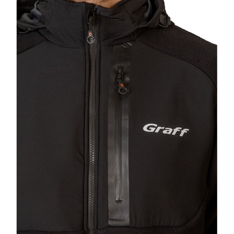 Куртка флисовая водонепронецаемая черная 562-WS-1