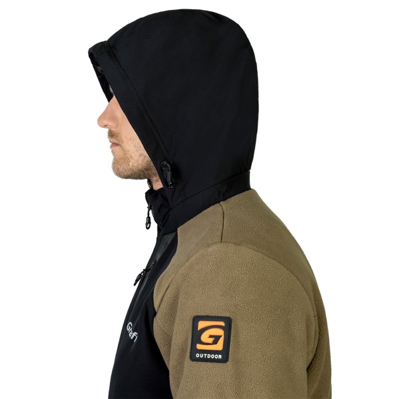 Куртка флисовая водонепронецаемая коричневая 562-WS-13