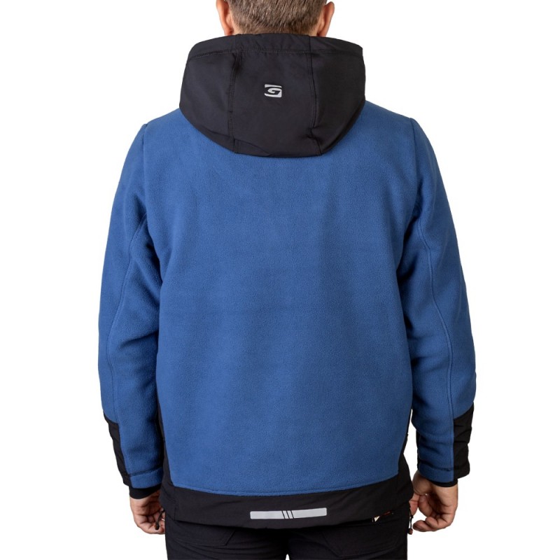 Куртка флисовая водонепронецаемая синяя 562-WS-3